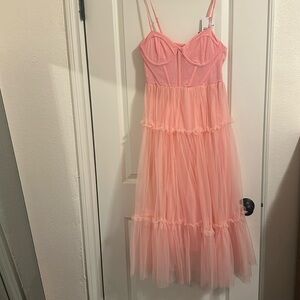 Pink Tulle Corset Dress